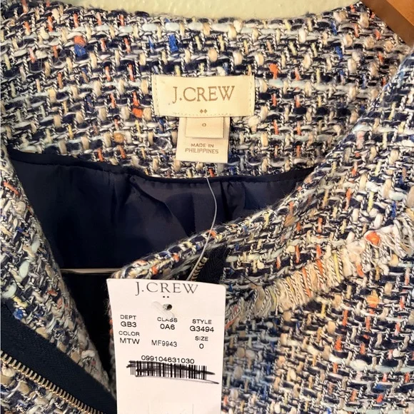 NWT J. Crew Multicolor Tweed Blazer - Picture 4 of 5